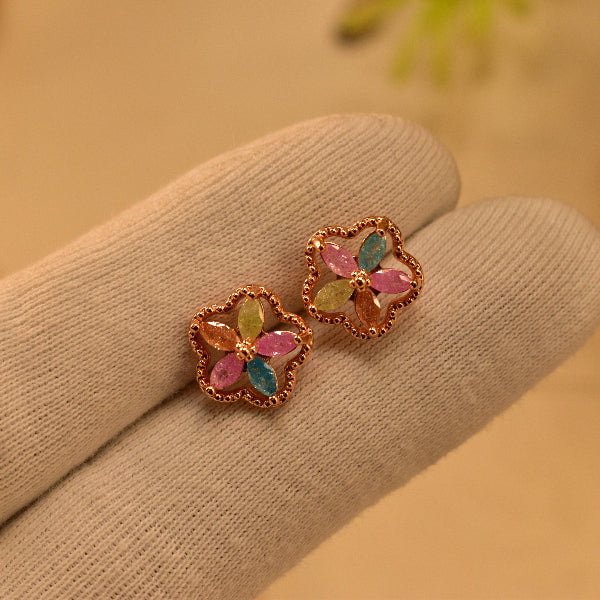 Unique Star Design Gold Plated Crystal Stones Tops For Girls/women