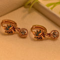 Beautiful Design Gold Plated Crystal Stones Earrings For Girls/women