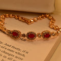 Fancy Unique Design Gold Plated Real Stones Bracelet for Girls/Women